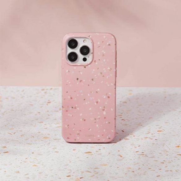 Husă UNIQ și Coehl Terrazzo pentru iPhone 14 Pro 6,1" rożowy/roz coral