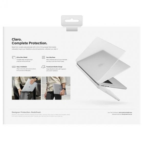 UNIQ și Claro MacBook Air 13 (2022) przezroczysty/dove mat transparent