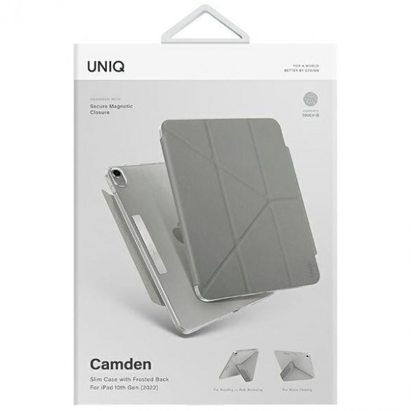 UNIQ și Camden iPad 10 gen. (2022) fosilă szary/gri Antimicrobian