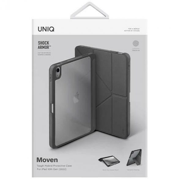 UNIQ etui Moven iPad 10 gen. (2022) szary/gri cărbune