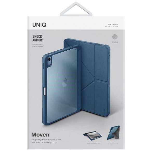 UNIQ Husă Moven iPad 10 gen. (2022) albastru/capri albastru