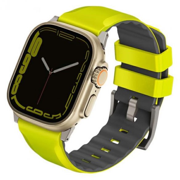 UNIQ curea Linus Apple Watch Series 1/2/3/4/5/6/7/8/9/SE/SE2/Ultra/Ultra 2 42/44/45/49mm Airosoft Silicone lime/lime green