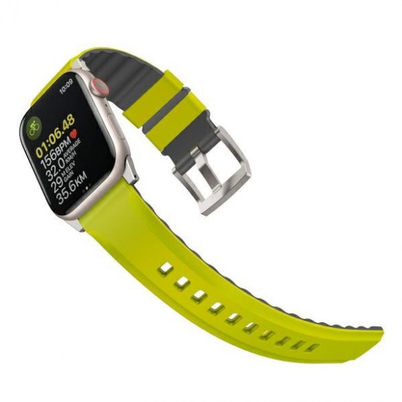 UNIQ curea Linus Apple Watch Series 1/2/3/4/5/6/7/8/9/SE/SE2/Ultra/Ultra 2 42/44/45/49mm Airosoft Silicone lime/lime green