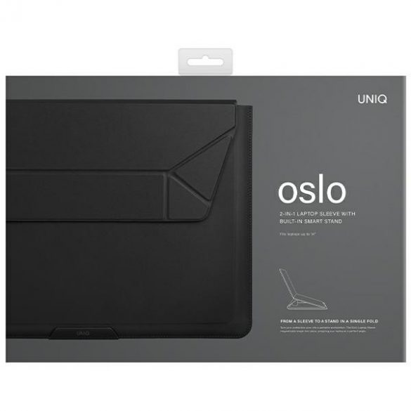 UNIQ Husă Oslo laptop Sleeve 14 negru / negru"