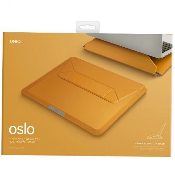 UNIQ Husă Oslo laptop Sleeve 14 musztardowy/mustard"