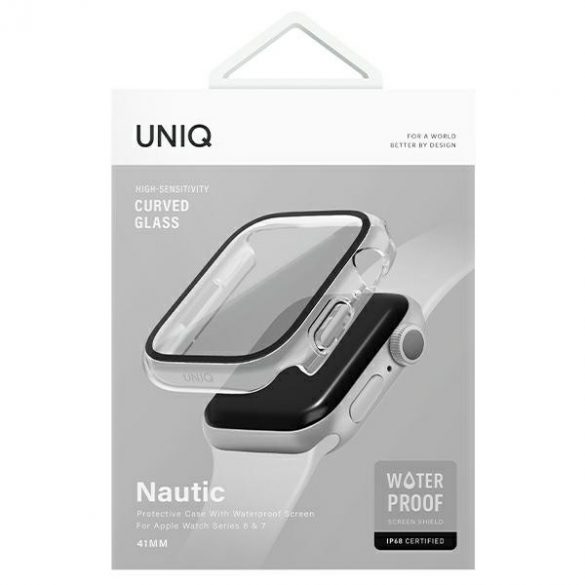 UNIQ etui Nautic Apple Watch Series 7/8/9 45mm przezroczysty/dave clear