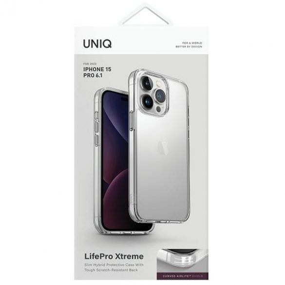 UNIQ și LifePro Xtreme iPhone 15 Pro 6.1 przeźroczysty/crystal clear"