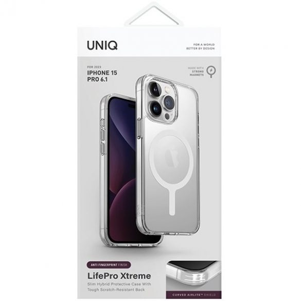 UNIQ și LifePro Xtreme iPhone 15 Pro 6.1 Magclick Încărcare przeźroczysty/frost clear"