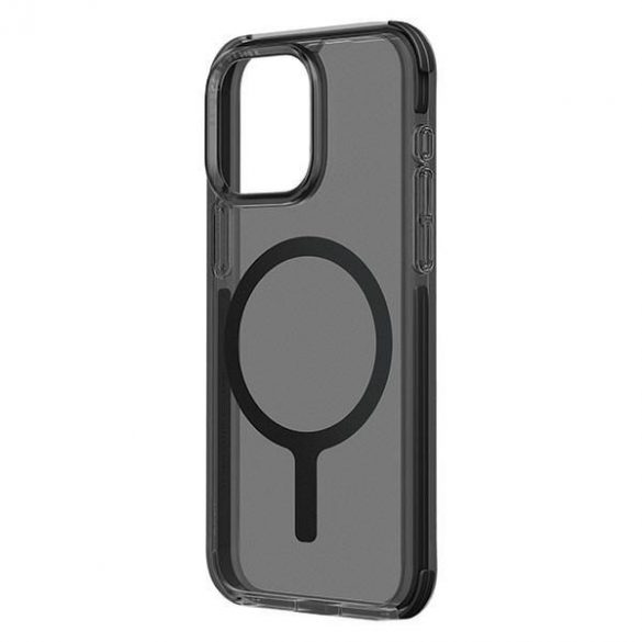 UNIQ etui Combat iPhone 15 Pro 6.1 Magclick Încărcare czarny/negru fum"