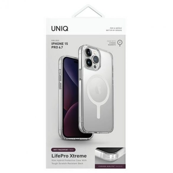 UNIQ și LifePro Xtreme iPhone 15 Pro Max 6.7 Magclick Încărcare przeźroczysty/frost clear"