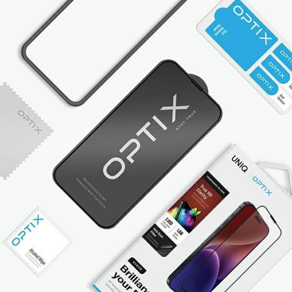 UNIQ Optix Vivid iPhone 15 Pro 6.1" clear szkło hartowane z application