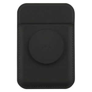 UNIQ Flixa magnetyczny portfel na karty z podpórką czarny/jet black MagSafe