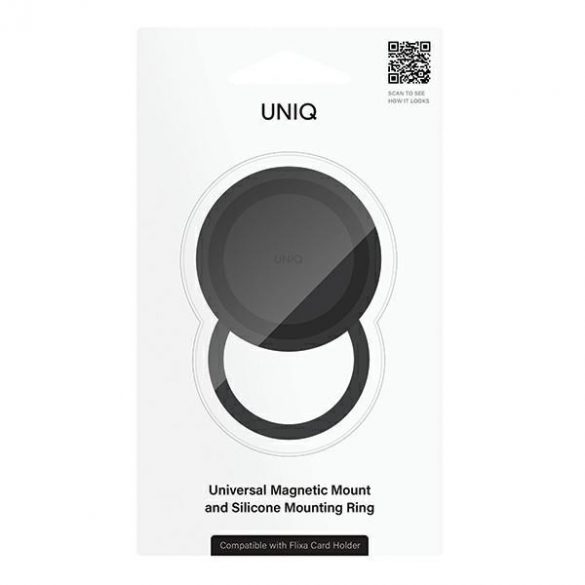 UNIQ Flixa Magnetic Base magnetyczna baza do montażu czarny/jet black