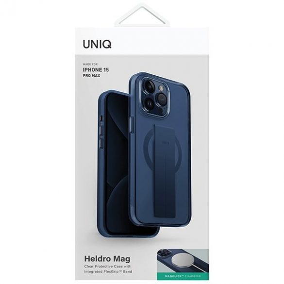 UNIQ etui Heldro Mag iPhone 15 Pro Max 6.7 Magclick Încărcare niebieski/ultramarin deep blue"