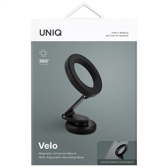 UNIQ uniwersalny magnetyczny uchwyt Velo czarny/midnight black