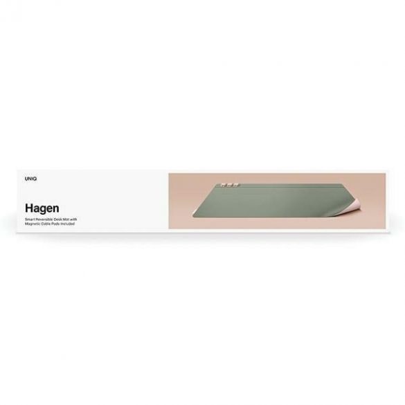 UNIQ Hagen dwustronna magnetyczna podkładka na biurko różowo-zielony/blush pink-mist green