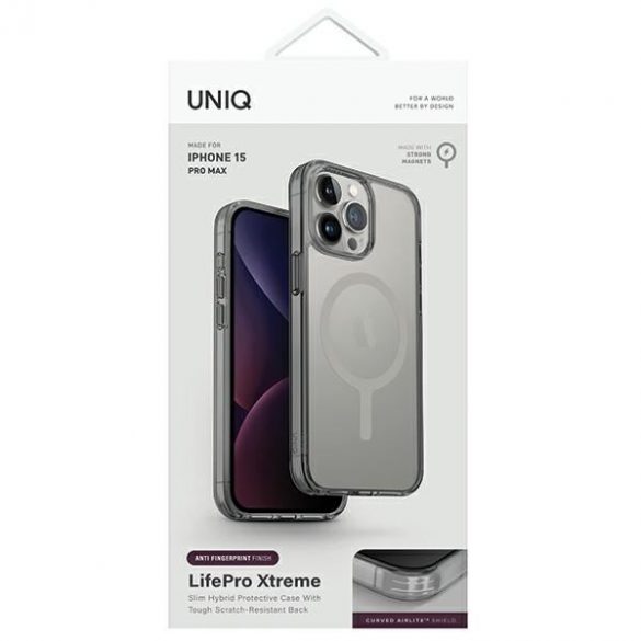 UNIQ etui LifePro Xtreme iPhone 15 Pro Max 6.7" Magclick Încărcare szary/frost gri