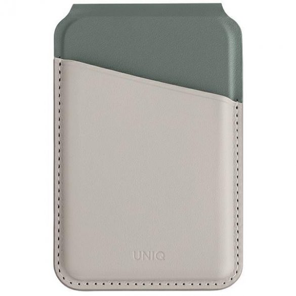 UNIQ Lyden DS magnetyczny portfel RFID și stocarea telefonului beżowo-zielony/ivory-lichen green