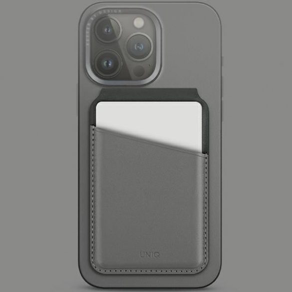 UNIQ Lyden DS magnetyczny portfel RFID și stocarea telefonului szaro-czarny/charcoal grey-black