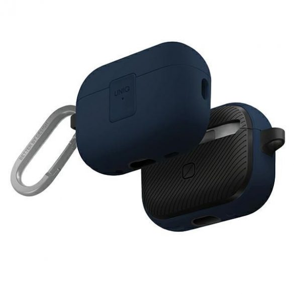 Husă UNIQ etui Clyde Lock AirPods Pro 2 (2022/2023) niebiesko-ciemnoszary/albastru regal-gri închis