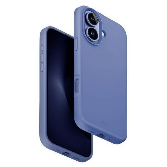 Uniq Lino Hue Magclick Carcasă de încărcare pentru iPhone 16 - albastru