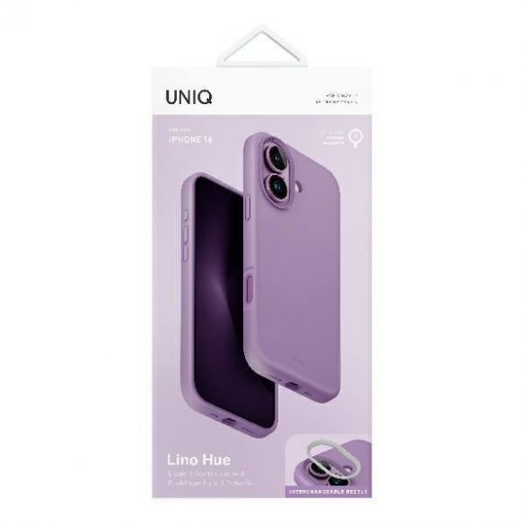 Uniq Lino Hue Magclick Carcasă de încărcare pentru iPhone 16 - violet