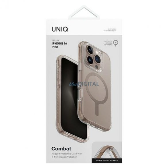 UNIQ Combat Magclick Carcasă de încărcare pentru iPhone 16 Pro - auriu