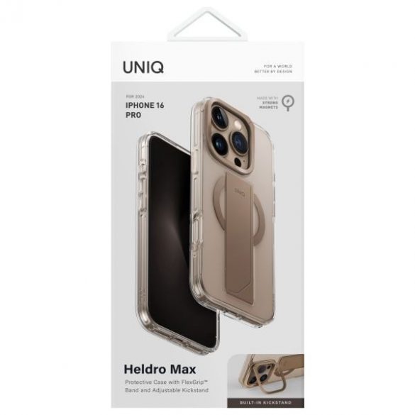 UNIQ Heldro Magclick Carcasă de încărcare Max iPhone 16 Pro - auriu