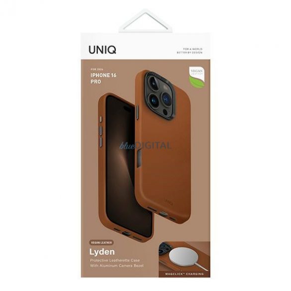 Carcasă de încărcare Uniq Lyden Magclick pentru iPhone 16 Pro - maro