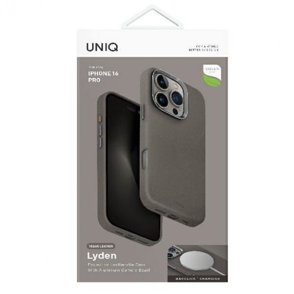 Carcasă de încărcare Uniq Lyden Magclick pentru iPhone 16 Pro - gri pal