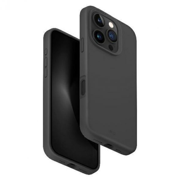 Uniq Lino Hue Magclick Carcasă de încărcare iPhone 16 Pro Max - gri cărbune