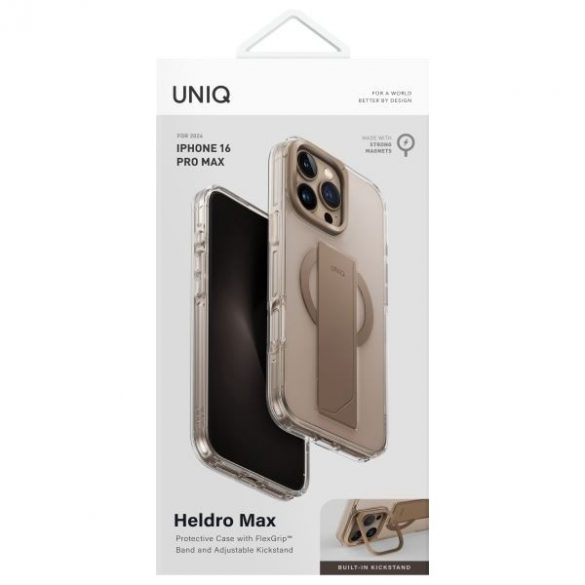 UNIQ Heldro Magclick Carcasă de încărcare Max iPhone 16 Pro Max - auriu