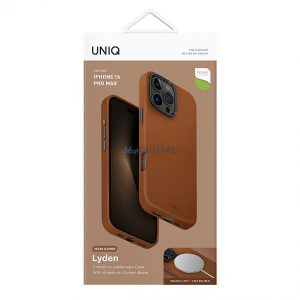 Carcasă de încărcare Uniq Lyden Magclick pentru iPhone 16 Pro Max - maro