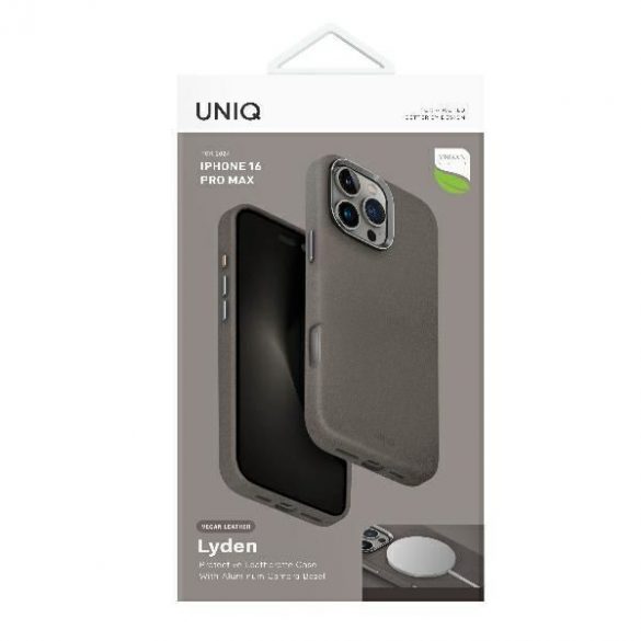 Carcasă de încărcare Uniq Lyden Magclick pentru iPhone 16 Pro Max - gri pal