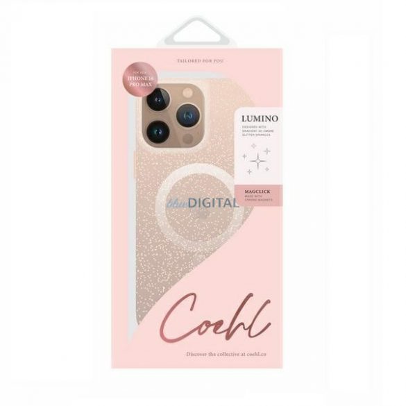 UNIQ Coehl Lumino Magnetic Charging Case pentru iPhone 16 Pro Max - aur roz