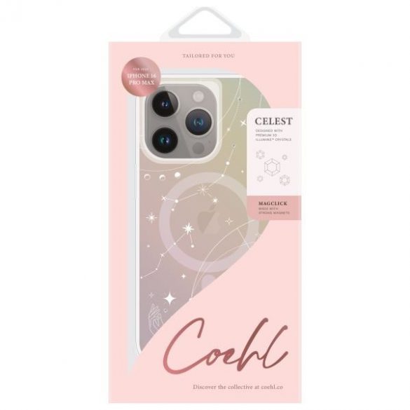 Uniq Coehl Celest Magnetic Charging caz pentru iPhone 16 Pro Max - curcubeu