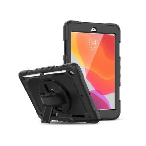 Apple iPad 10.2 (2019/2020/2021)Husărezistentă la impact pentru tabletă cu protecție la 360 de grade, ecran protecțiedin sticlă 4H - Tech-Protect Solid - negru (ambalaj ECO)