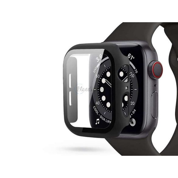 Apple Watch 4/5/6/SE (44 mm)Husăde protecție cu Folie securizată - DEFENSE 360 - negru (ambalaj ECO)