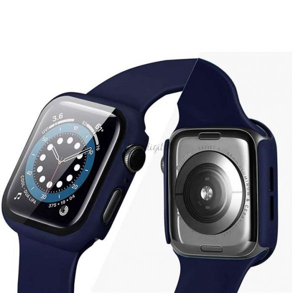 Apple Watch 4/5/6/SE (44 mm)Husăde protecție cu Folie securizată - DEFENSE 360 - negru (ambalaj ECO)