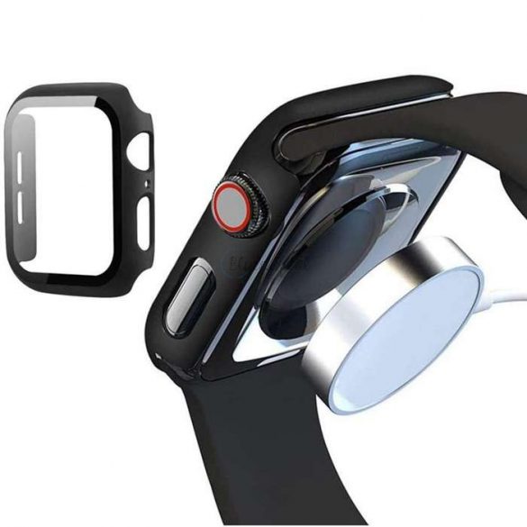 Apple Watch 4/5/6/SE (44 mm)Husăde protecție cu Folie securizată - DEFENSE 360 - negru (ambalaj ECO)