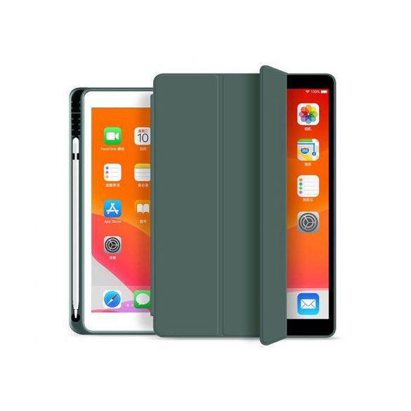 Husă pentru tabletă Apple iPad 10.2 (2019/2020/2021) (Smart Case) cu funcție de pornire/oprire, suport Apple Pencil - Tech-Protect - verde (ambalaj ECO)