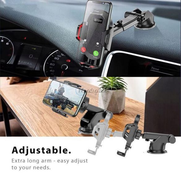 Suport auto universal pentru PDA/GSM pe bord/parbriz - Suport auto universal pentru bord și parbriz Tech-Protect - negru