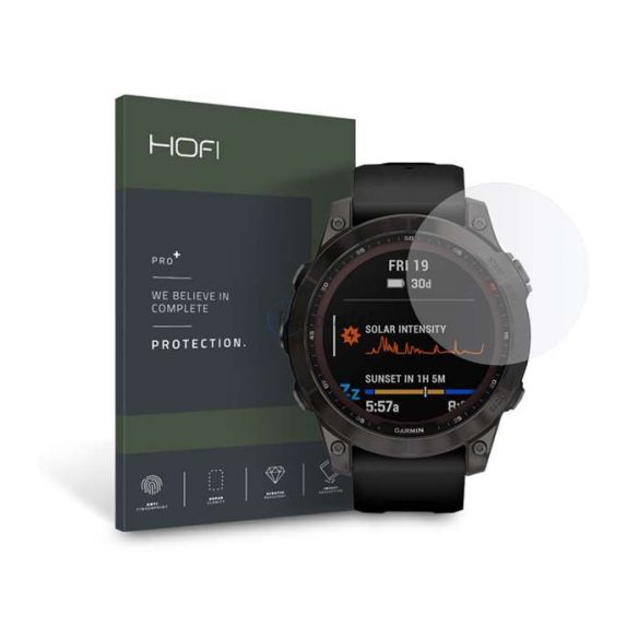 HOFI sticlă Pro+ folie de protecție pentru ecran - Garmin Fenix 5 / 6 / 6 Pro / 7 (22 mm) - transparent