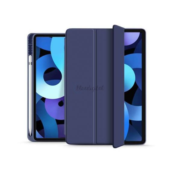 Husă pentru tabletă Apple iPad Air 4 (2020)/iPad Air 5 (2022) 10.9 (Smart Case) cu funcție de pornire/oprire, suport Apple Pencil - Tech-Protect - albastru închis (ambalaj ECO)