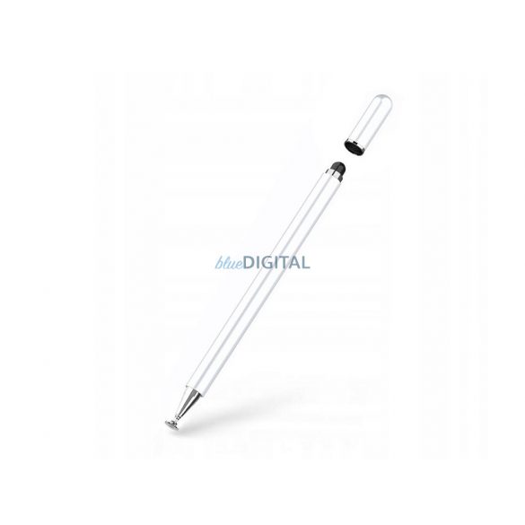 Tech-Protect Charm Stylus Pen stilou tactil - alb/argintiu