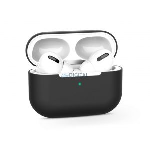 Husa de protectie din silicon pentru casti Apple AirPods Pro 1/2 - neagra - ambalaj ECO