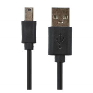 Cablu de date (USB - miniUSB, 100cm) NEGRU