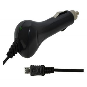 Incarcator auto (5W + cablu microUSB fix) NEGRU