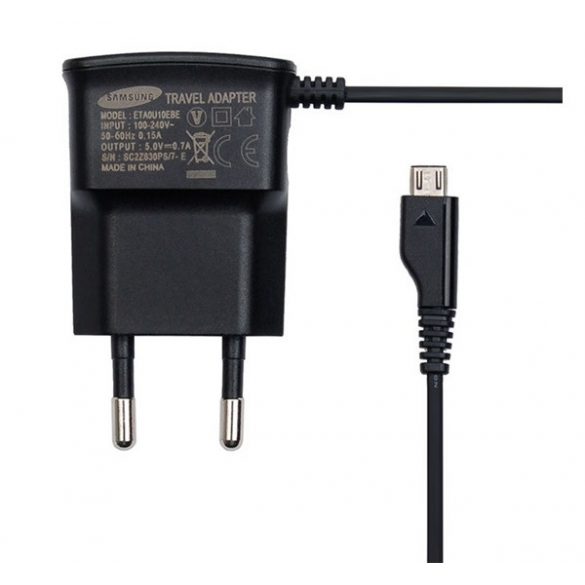 Incarcator de retea SAMSUNG (3.5W + cablu microUSB fix) NEGRU