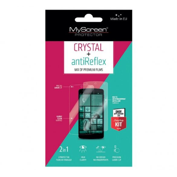 Folie protecție ecran MYSCREEN CRYSTAL/ANTIREFLEX (2 tipuri) TRANSFERABIL / ABSOLUT Apple iPhone 4S, Apple iPhone 4